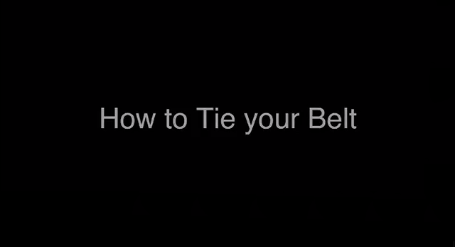 How to tie your belt video
